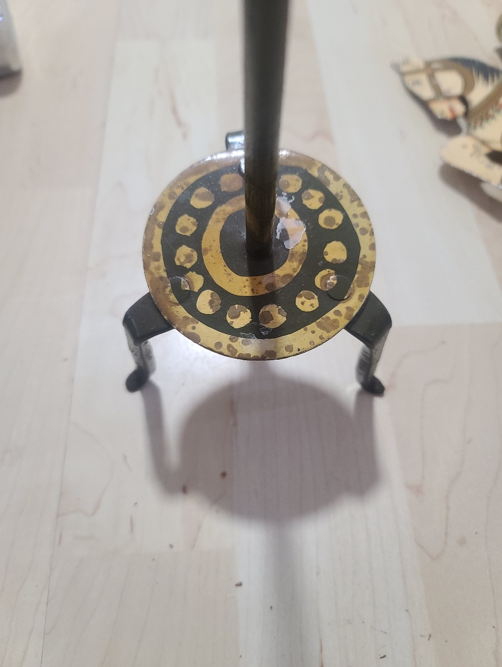 Pier 1 Tall Wrought Iron Hand-Painted Folk Carousel Horse Wall Candle Holders X2 - Picture 6 of 12